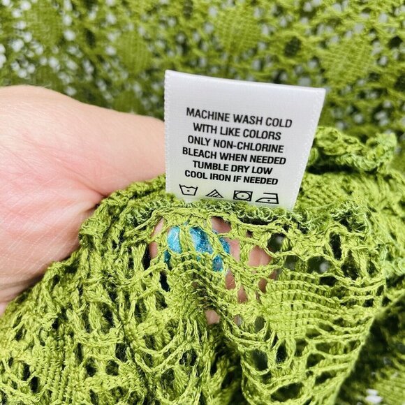 1. STATE Womens Small Crochet Convertible Tank Dress Swim Cover-Up in Green $59 - Picture 8 of 9